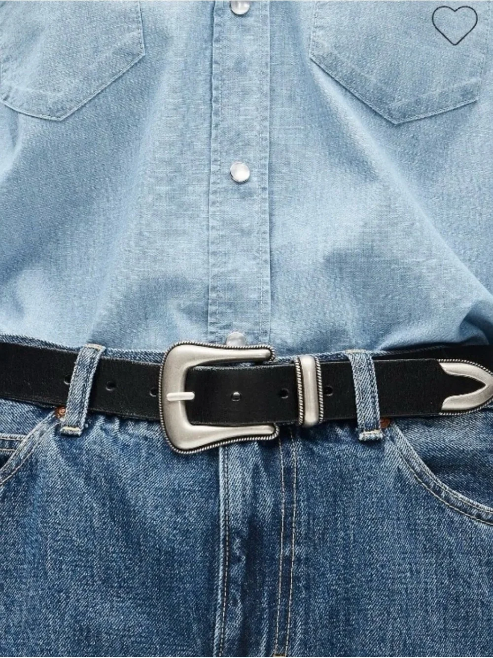 J. CREW Western buckle belt in Black Leather Size S CR829